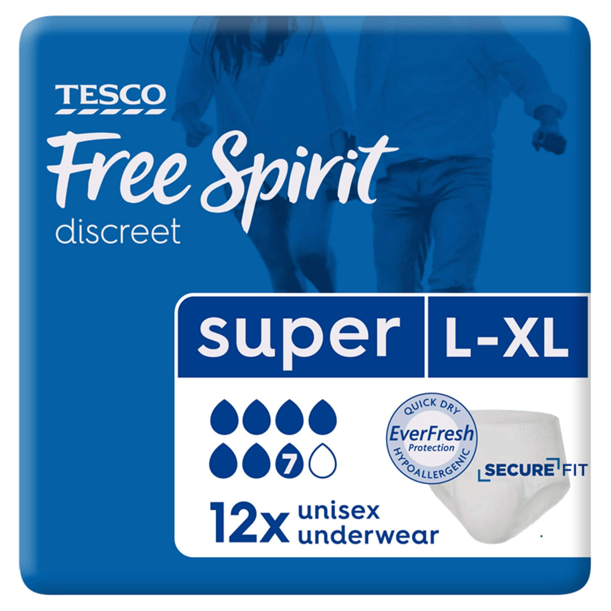 Tesco Free Spirit Super Underwear Large XL x12