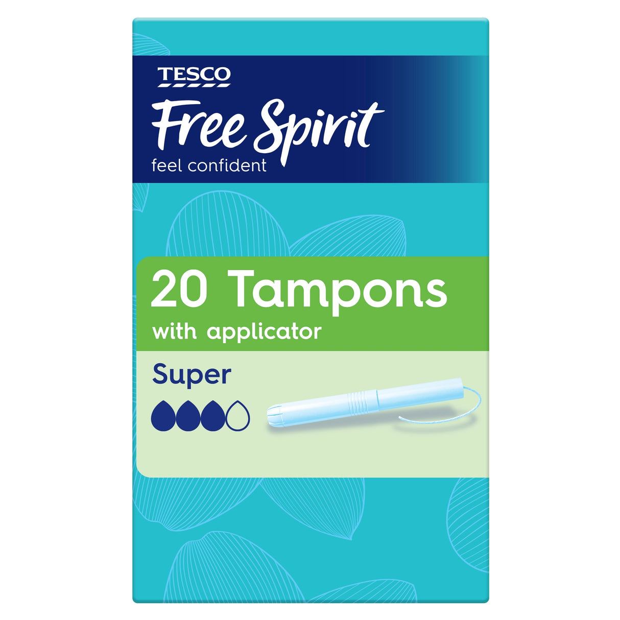 Tesco Free Spirit Tampons With Applicator Super 20 Pack