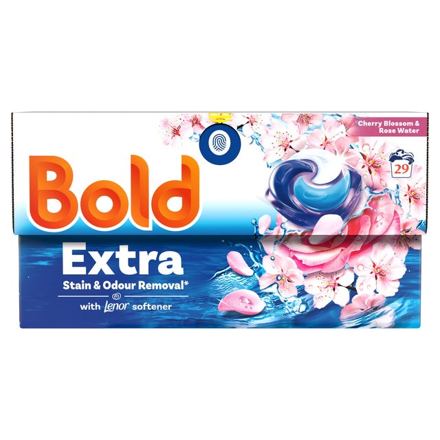 Bold Extra Washing Liquid Pods Cherry Blossom & Rose Water 29 Washes 672.8 g