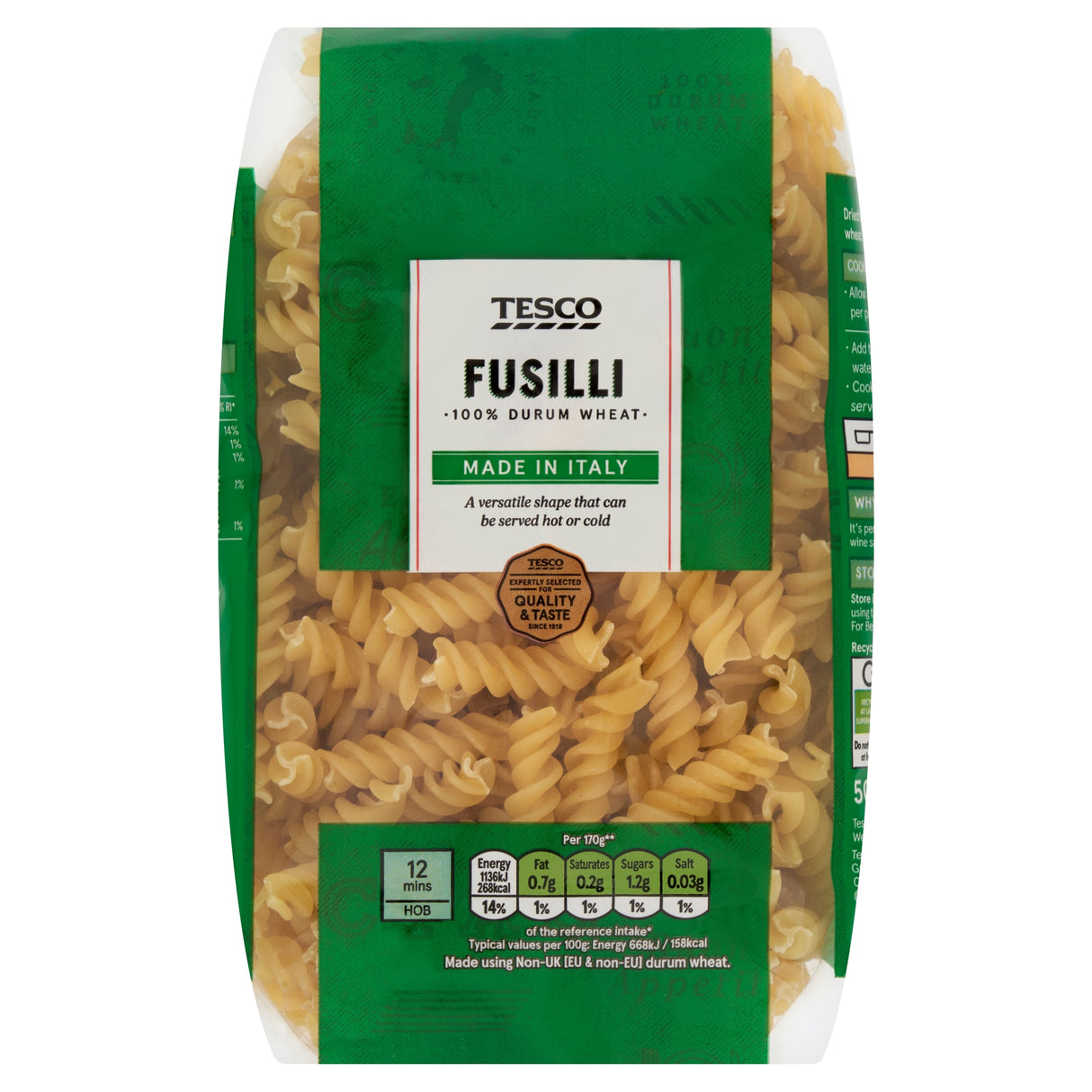 Tesco Fusilli Pasta 500 g