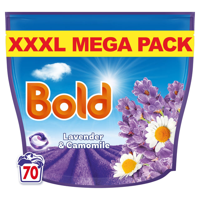 Bold Laundry Detergent Liquid Pods Lavender & Camomile 70 Washes 1372 g