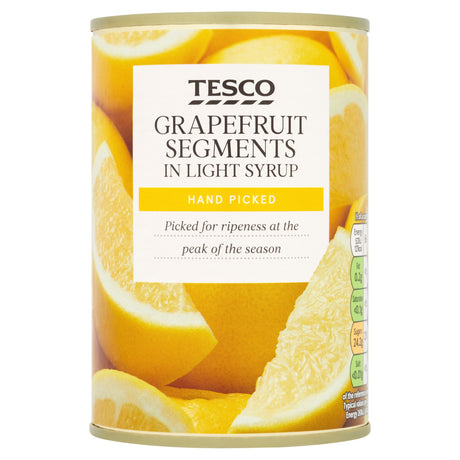 Tesco Grapefruit Segments In Light Syrup 411 g