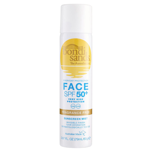 Bondi Sands Face SPF 50+ Fragrance Free Sunscreen Mist 79 ml