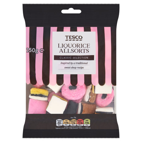 Tesco Liquorice Allsorts Sweets 250 g