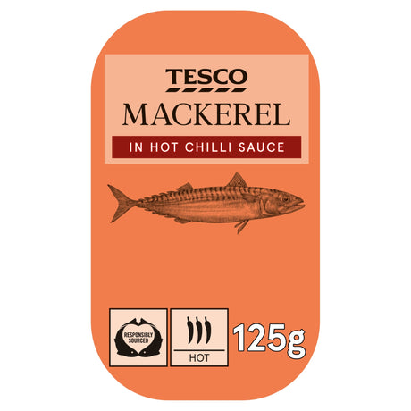 Tesco Mackerel In Hot Sauce 125 g