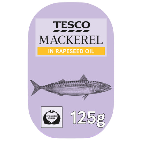 Tesco Mackerel In Rapeseed Oil 125 g