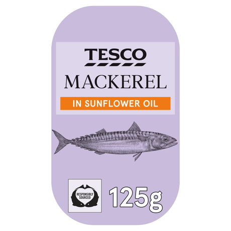 Tesco Mackerel In Sunflower Oil 125 g