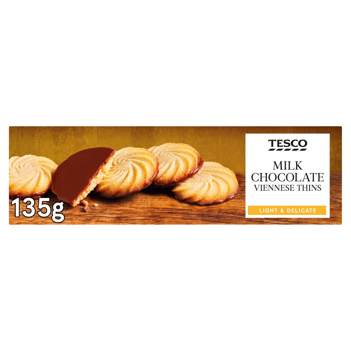 Tesco Milk Chocolate Viennese Thins 135 g