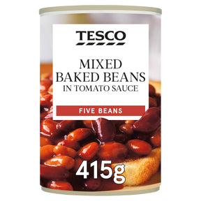 Tesco Mixed Baked Beans In Tomato Sauce 415 g