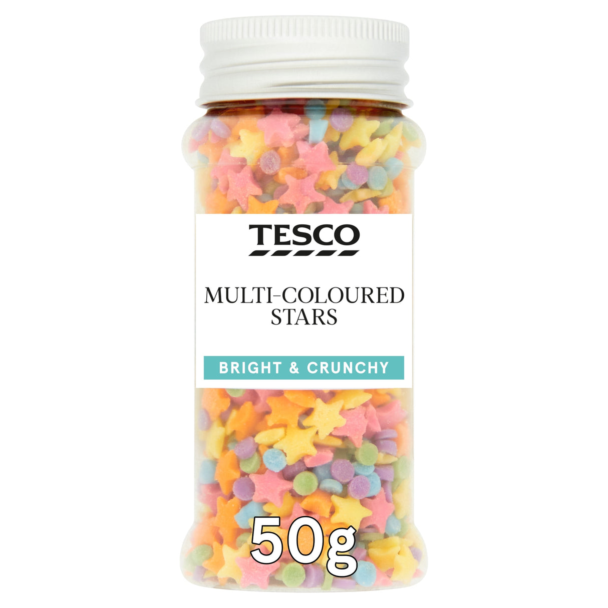 Tesco Multi-Coloured Stars Sprinkles 50 g