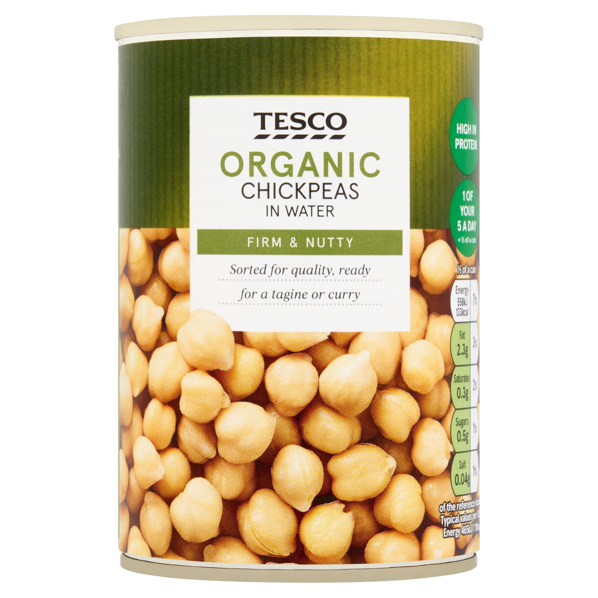 Tesco Organic Chickpeas In Water 400 g
