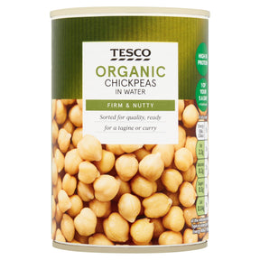 Tesco Organic Chickpeas In Water 400 g