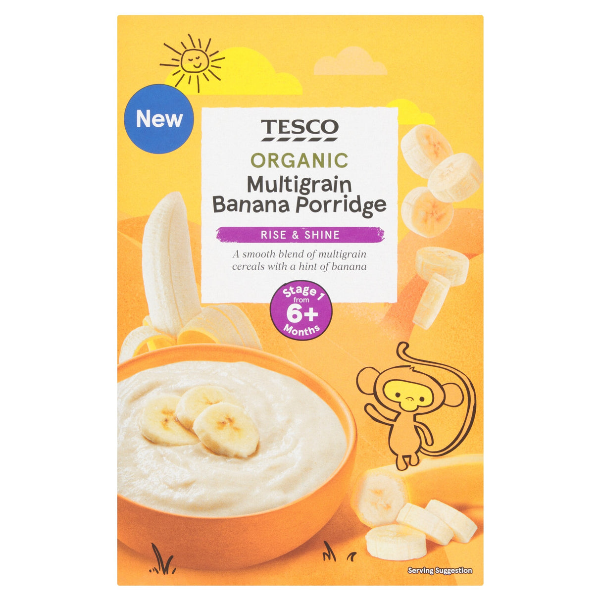 Tesco Organic Multi Grain Banana Porridge 120 g