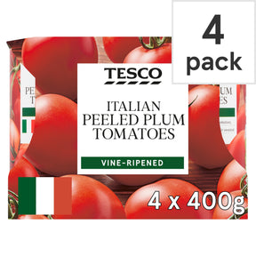 Tesco Peeled Plum Tomatoes 4 x 400 g