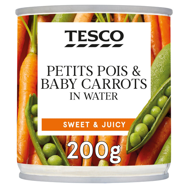 Tesco Petits Pois & Baby Carrot Water 200 g