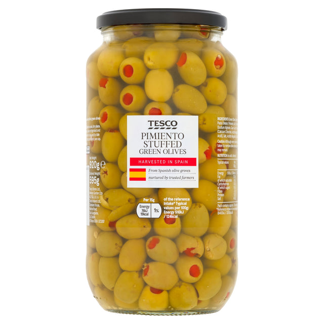 Tesco Pimiento Stuffed Green Olives 920 g
