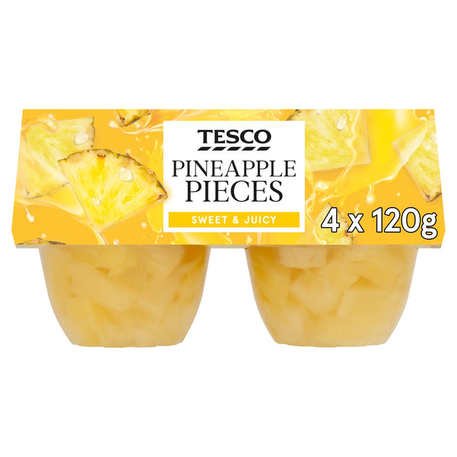 Tesco Pineapple Pieces 4 x 120 g