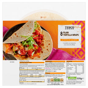Tesco Plain Tortillas x 8 320 g