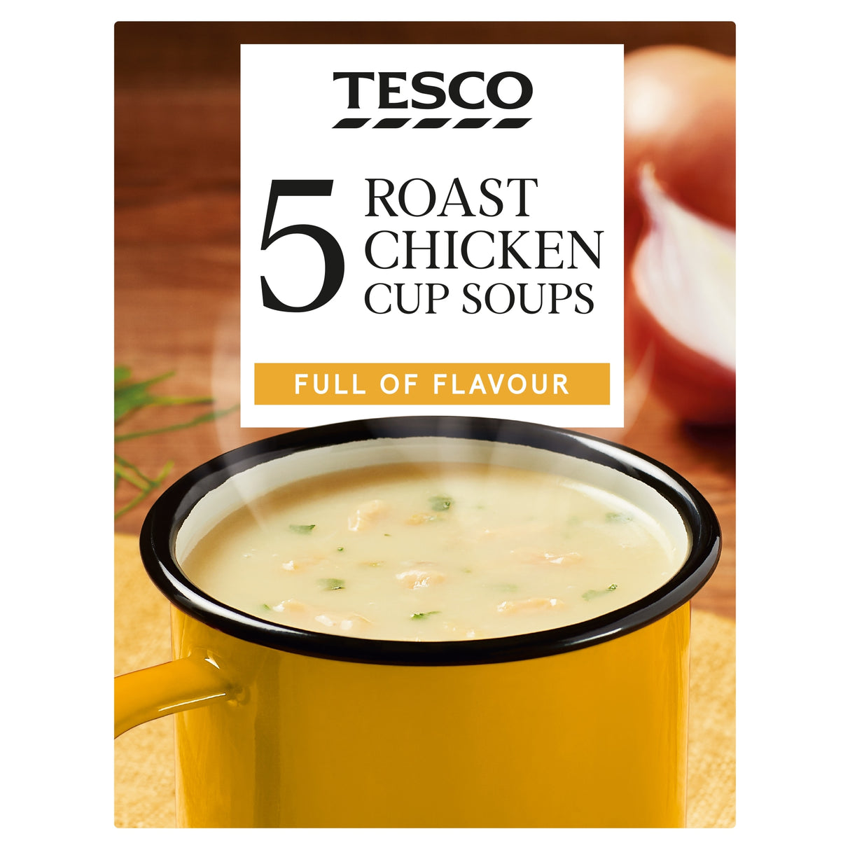 Tesco Roast Chicken Cup Soup 5 Pack 130 g