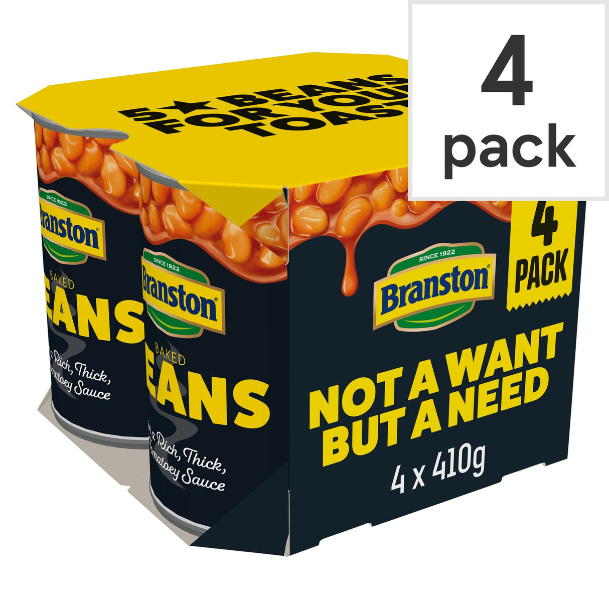 Branston Baked Beans In Tomato Sauce 4 x 410 g