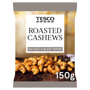 Tesco Sea Salt & Black Pepper Cashew Nuts 150 g