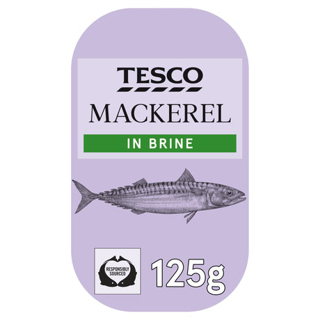 Tesco Skinless Boneless Scottish Mackerel In Brine 125 g