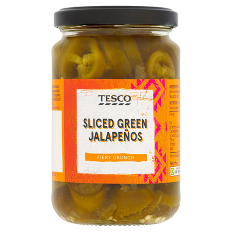 Tesco Sliced Green Jalapenos In Brine 300 g