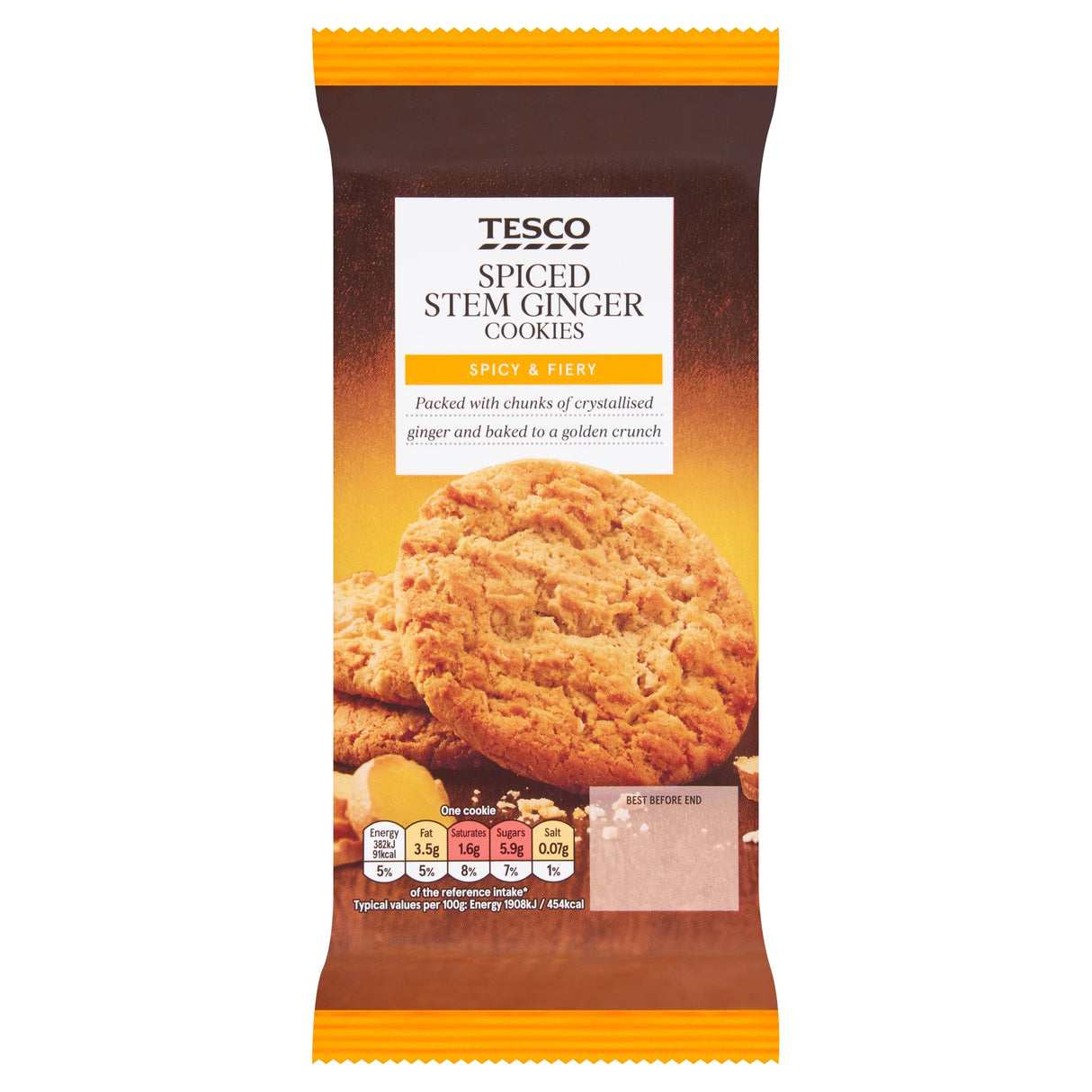Tesco Spiced Stem Ginger 10 Cookies 200 g