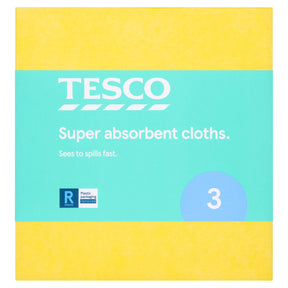 Tesco Super Absorbent Cloths 3 Pack