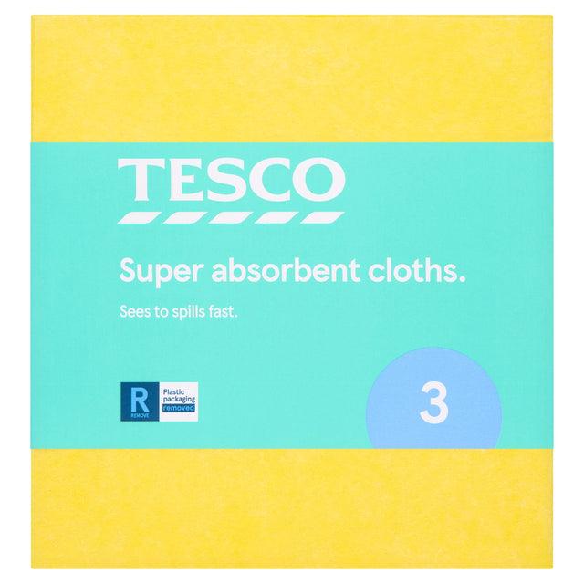 Tesco Super Absorbent Cloths 3 Pack