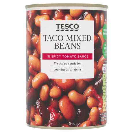 Tesco Taco Mixed Beans Spicy Tomato Sauce 395 g