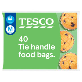 Tesco Tie-Handle Freezer Bags Medium x40