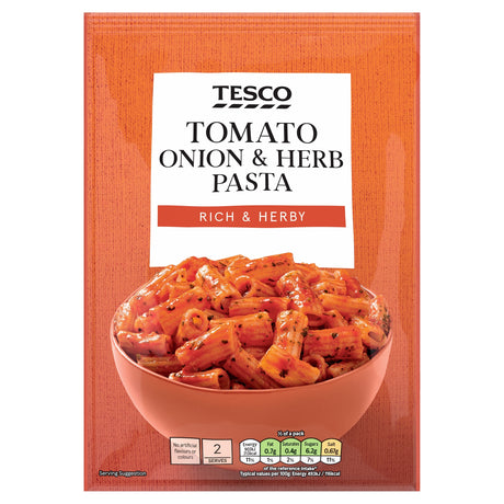 Tesco Tomato Onion & Herb Pasta 120 g