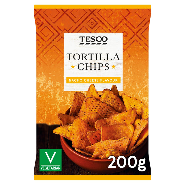 Tesco Tortilla Chips Nacho Cheese Flavour 200 g