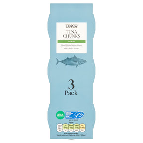 Tesco Tuna Chunks In Brine 3 x 80 g
