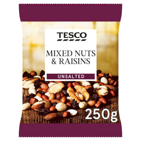 Tesco Unsalted Mixed Nuts & Raisins 250 g