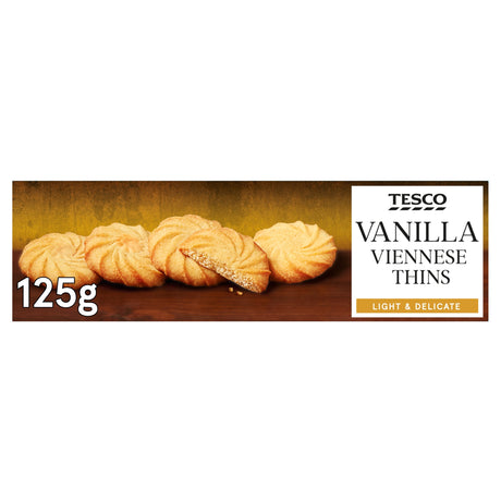 Tesco Vanilla Viennese Thins 125 g