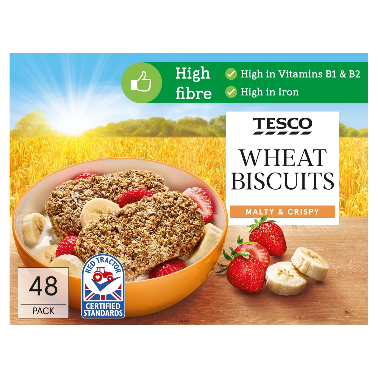 Tesco Wheat Biscuits Cereal 48 Pack
