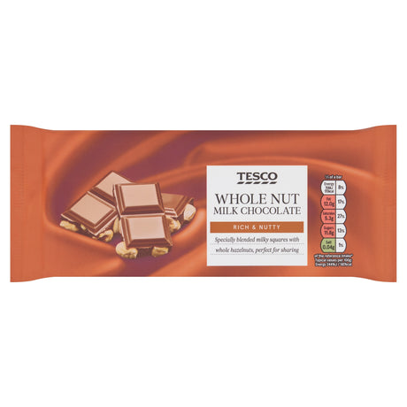 Tesco Whole Nut Milk Chocolate 200 g
