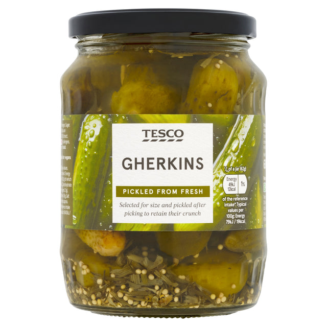 Tesco Whole Pickled Gherkins 680 g