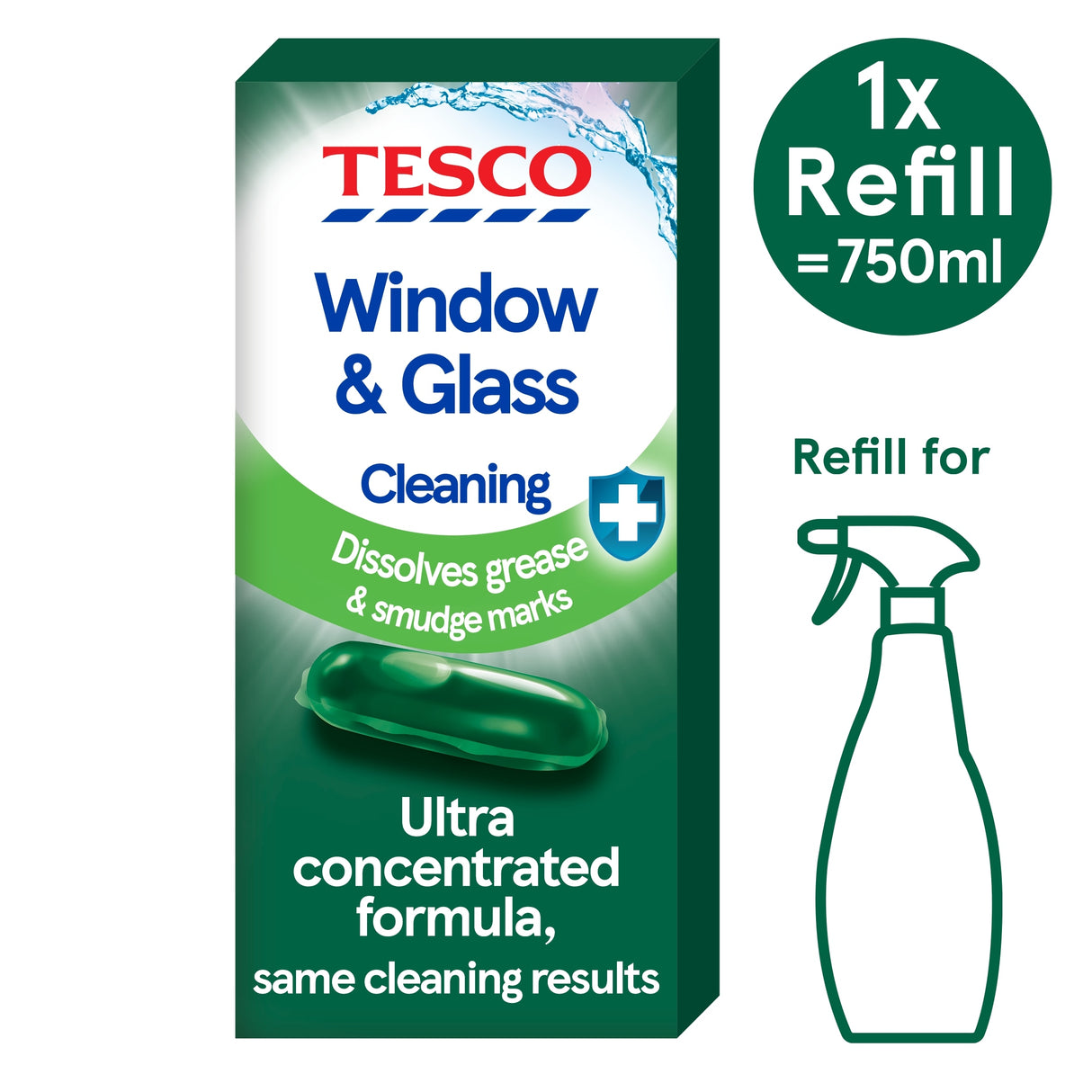 Tesco Window & Glass Cleaning Refill 9 ml