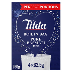Tilda Boil In Bag Basmati Rice 4 x 62.5 g