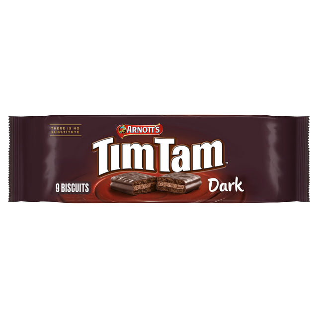 Tim Tam Dark Chocolatey Biscuit Bars 9 Pieces 163 g