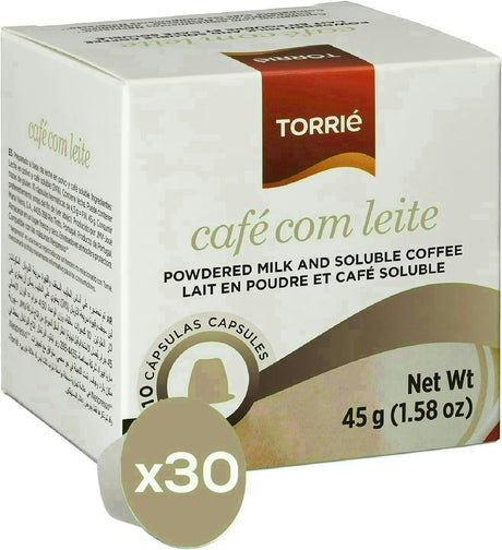 Torrie Instant Coffee With Milk Nespresso Compatible Coffee Capsules 30 Pods