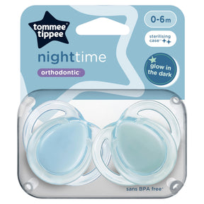 Tommee Tippee Night Time Soothers 0-6 Months Pack of 2