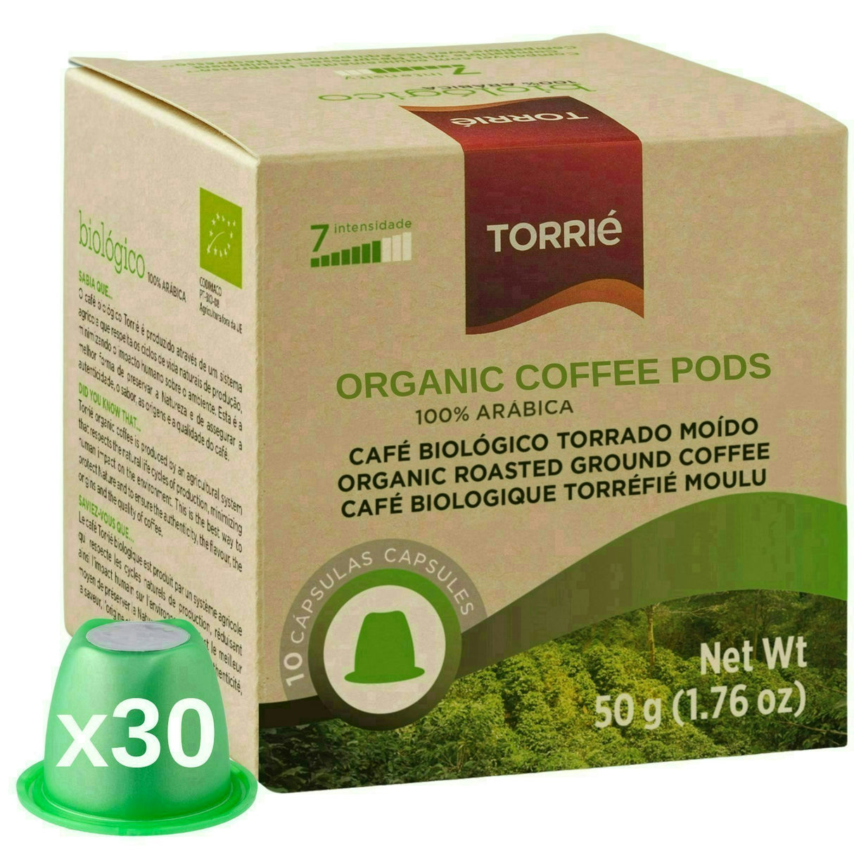 Torrie Organic Coffee Nespresso Compatible Capsules 30 Pods