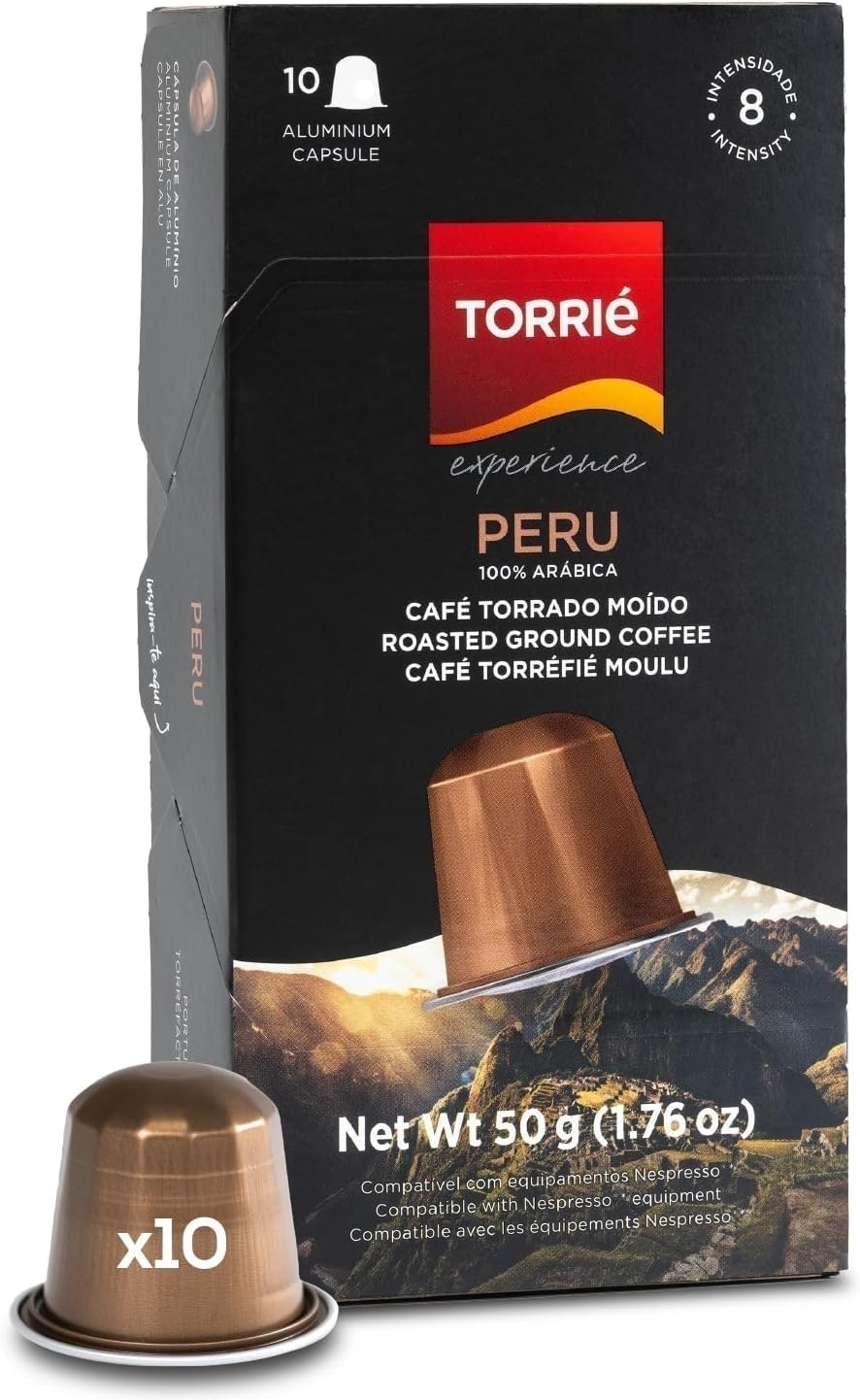 Torrie Peru Aluminium Nespresso Compatible Coffee Capsules 10 Pods