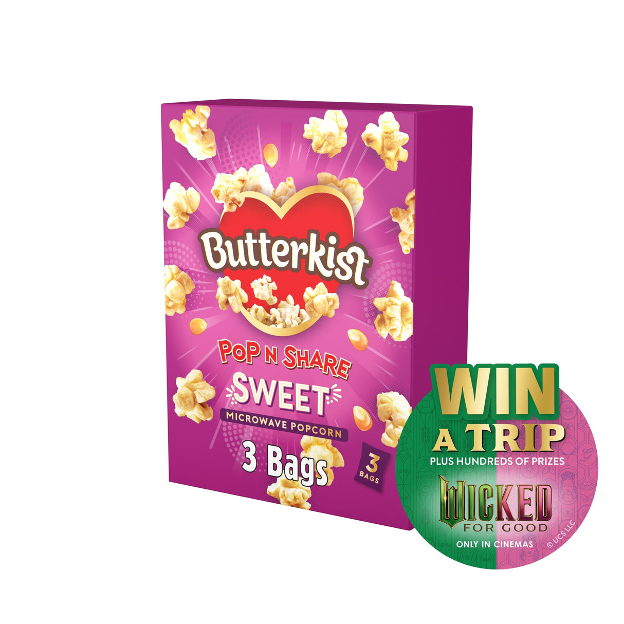 Butterkist Sweet Microwave Popcorn 3 x 60 g