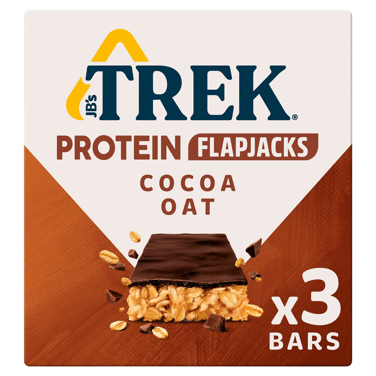 Trek Protein Flapjacks Cocoa Oat 3 Pack 150 g