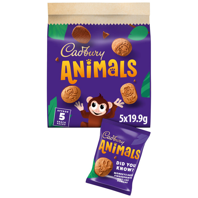 Cadbury Animals Biscuits Milk Chocolate 5 x 19.9 g
